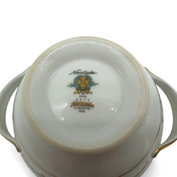 NORITAKE BARCELONA Creamer and Sugar Bowl Set Vintage - Picture 9 of 9